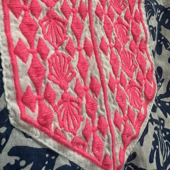 Lilly Pulitzer Ocean Cove Tunic Top Size M Oyster Bay Blue Krillin It - Picture 9 of 16